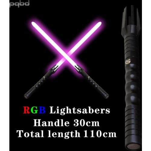 Pqbd Lightsaber Cool Black RGB Mental Lightsaber Hilt Flashlight With Six Claw LED Luminous Lamp Children Toy for Birthday Gift