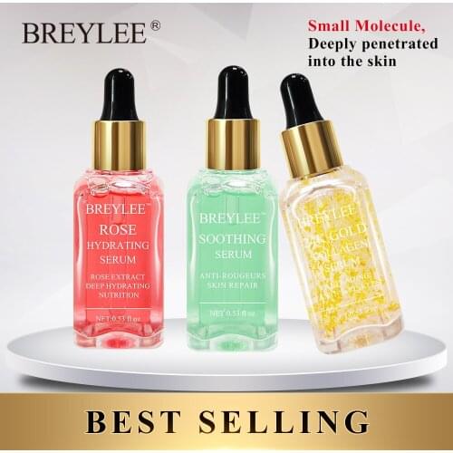 BREYLEE Serum Series Rose Nourishing 24k Gold Anti-Aging Collagen Essence Whitening Deep Repairing Face Skin Care Acne Treatment