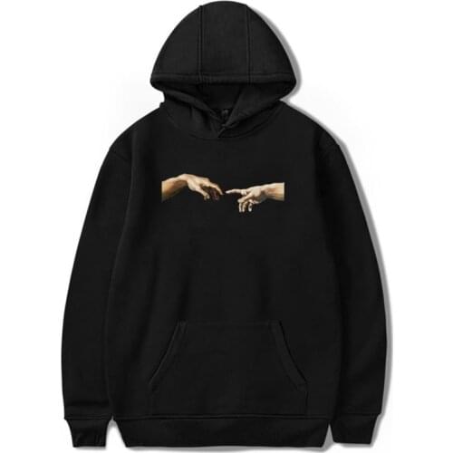 Funny Cartoon Print Casual Hoodies Men Hip hop Unisex Warm Mens sweatshirt Hand Hoodie Male Streetwear