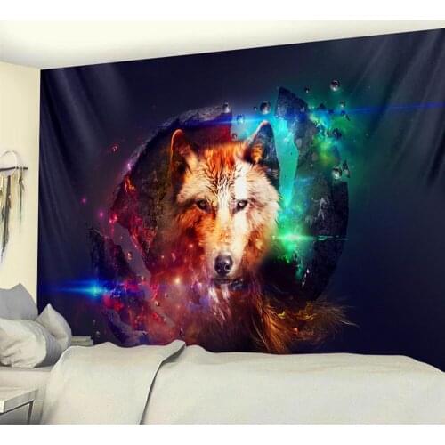 Animal psychedelic scene home art decorative tapestry witchcraft tapestry Hippie Bohemian decorative Datura sheet sofa blanket