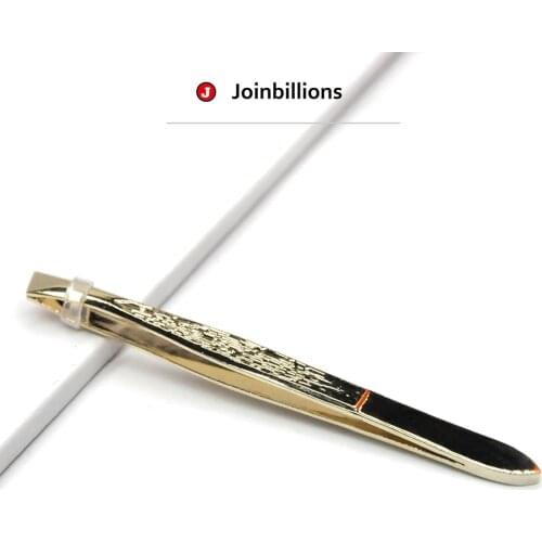 Golden Plating Steel Eyelash Tweezers Beauty Makeup Eyebrow Removal Hair Trimmer