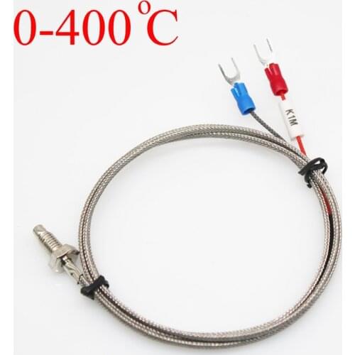 0-400'C Temperature wire thermal sensor K type temperature sensor 0-400 degree celsius 1m M6 Type K themocouple