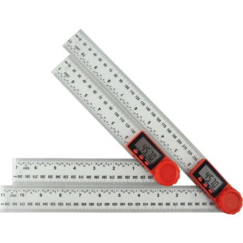 1PC ABS Portable Digital Display Angle Protractors 2 in 1 200mm 300mm Angle Measuring Protractor Digital Angle Ruler Tools