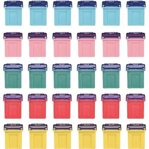 LPJ Rectangle small type Auto fuse 5 model 10pcs 20A 30A 40A 50A 60a for Japan Car