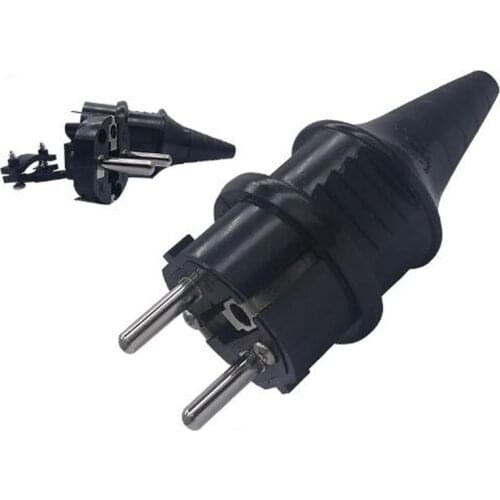 10PCS Black blue 16A 250V grounding removable electrical AC Power adaptor plug EU French Waterproof Multifunction convertor plug