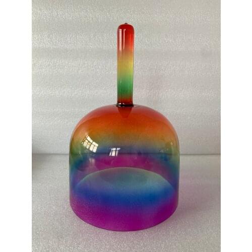 3rd octave "F" note perfect pitch Mixed light color handle bowl 432Hz for sound healing
