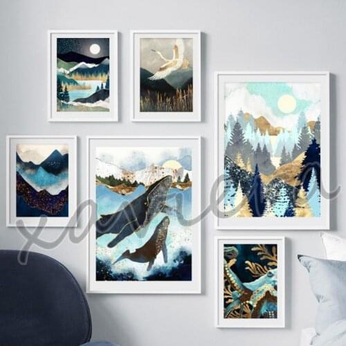 Xaviera 5D Diy Diamond Painting Abstract Landscape Full Drill Embroidery Whale Crane Rhinestone Cross Stitch Living Room Decor