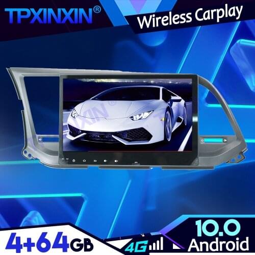 Android 10 4G+64G Carplay For Hyundai Elantra 2016-2018 DPS PX6 IPS Tape Recoder Multimedia Player Navi GPS Auto Radio Head Unit