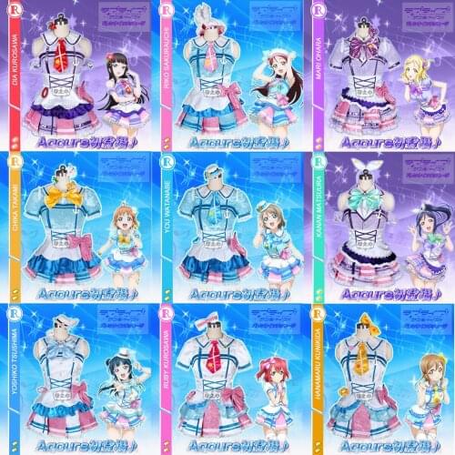 Anime! Love Live! Sunshine! Aqours Ruby Dia Kanan Riko Mari All Members Lovely Lolita Uniforms Cosplay Costume Free Shipping