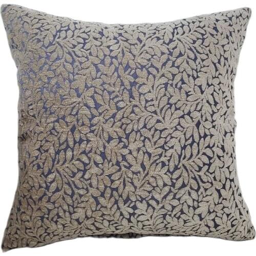 Basic Thick Chenille Jacquard Leaves Sofa Pillowcase Home Decorative Throw Cushion Cover
