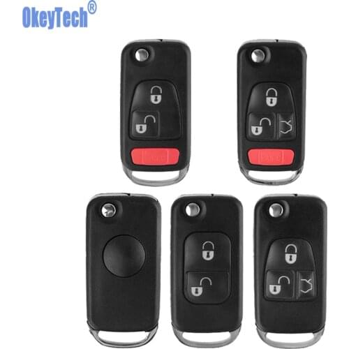 OkeyTech for Mercedes Benz Keycase Flip Folding Remote Car Blank Key Cover Case Replacement Holder for Mercedes-Benz for Keys