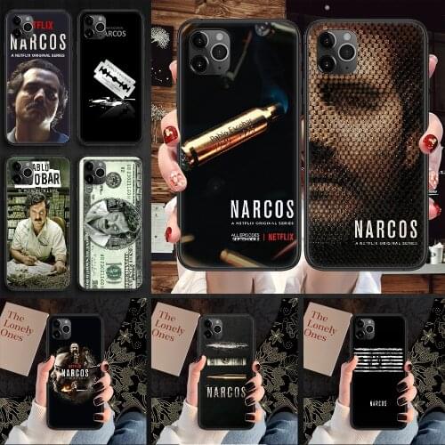 Narcos Pablo Escobar Phone Case Cover Hull For iphone 5 5s se 2 6 6s 7 8 12 mini plus X XS XR 11 PRO MAX black painting