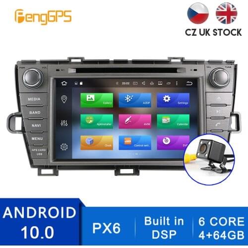 Android 10.0 CD DVD Player For Toyota Prius 2009-2013 Multimedia Headunit Auto Stereo GPS Navigation Radio Carplay FM AM DSP
