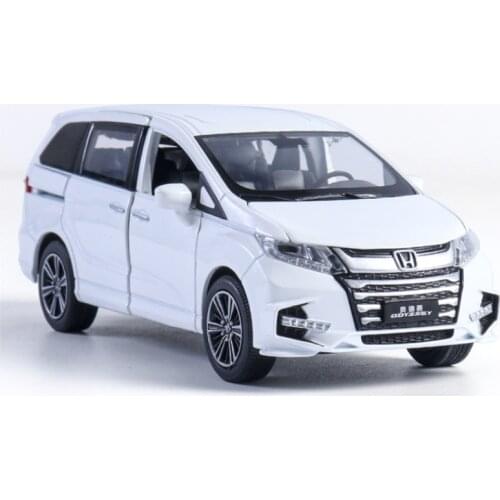 1: 32 Simulation Honda Odyssey Childrens Toy Alloy Nanny Car With Sound And Light Door Opening Model Boy Gift White