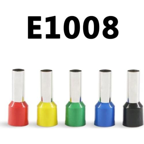 100pcs E1008 Tube insulating Insulated terminals 1MM2 Cable Wire Connector Insulating Crimp Terminal Connector VE1008