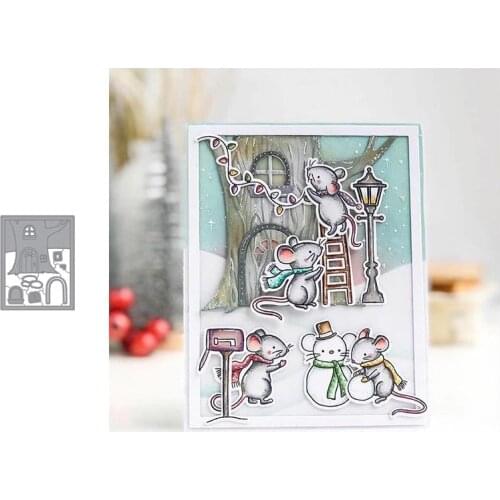 Metal cutting dies treehouse scene and add on cut die mold Scrapbook cards making paper craft knife mould new 2019 diecuts