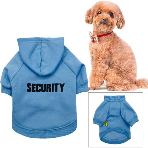 Security Cat Clothes Pet Supplies Dog Clothes Fleece Cloth Hooded Security Pet Sweater Wholesale Teddy Clothes Fall Winter XS-L