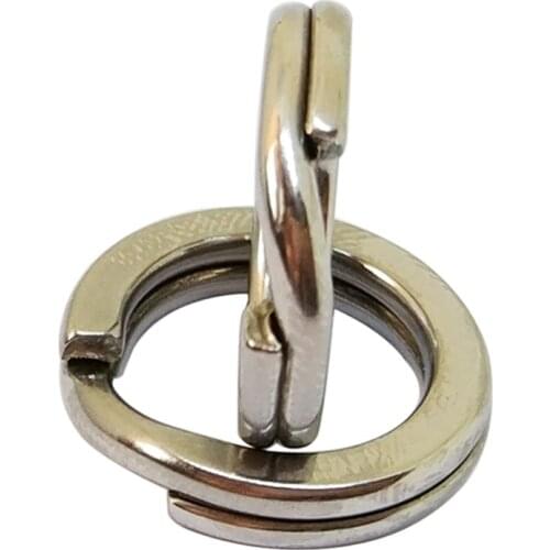 200-pieces Double Strength Split Rings 5mm/6mm/8.5mm/9.5mm/11mm/14mm Swivel Hook Saltwater Fishing Connector for Lure Hook Jig