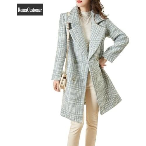 RomaCustomer Womens Blue Coats