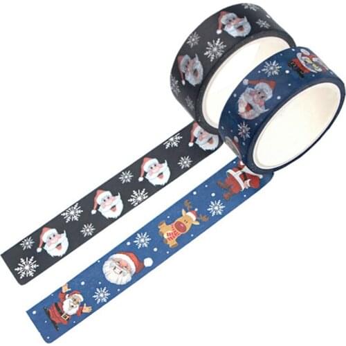 Christmas Festival Theme Masking Washi Tape Decorative Adhesive Tape Scrapbooking Sticker Label School Supplies