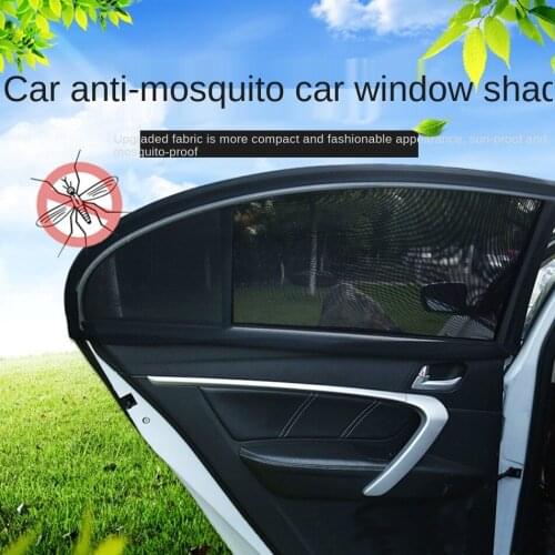 2pcs Car Side Window Sun Visor Shade Mesh Cover insulation anti-mosquito Fabric Shield UV Protector Sunshade Curtain