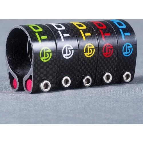 TOMTOU Bike Seat Clamps Glossy 3K Carbon Fiber Bicycle Seatposts Clamps 31.8mm 34.9mm Super Light 22g Cycling Parts