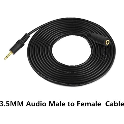 EKL 3.5 Male to 3.5 Female Audio Extension Cable 1.5M 3M 5M 10M 15M 20M for Plug Jack Stereo Headphone Car AUX M/F