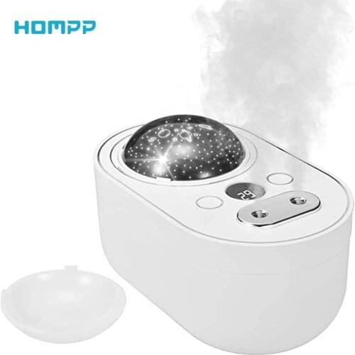 Ultrasonic Humidifier With Star Night Light Projector Cool Mist USB Diffuser Dual Mists for Kids Babies Automatic Shut Off Pink