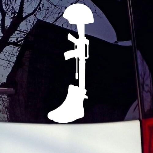 Soldier Memorial Vinyl Decal window Army Marine Corps Window Bumper Sticker 15.3x6cm