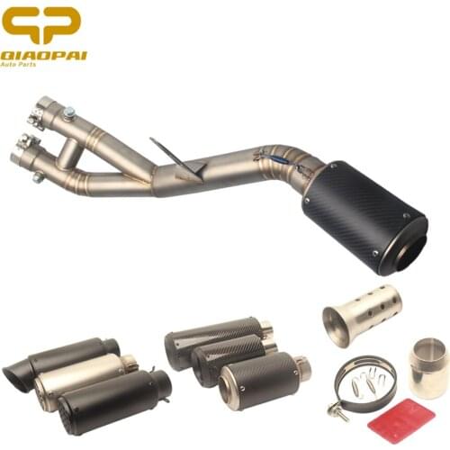 Motorcycle Exhaust System Slip on Mid Tube Escape Muffler 61 DB Killer for Yamaha Mt10 R1 R 1 YZF-R1 FZ-10 2015 2016 2017 2018