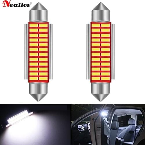 High Quality 31mm 36mm 41mm C5W C10W 4014 LED CANBUS Car Festoon Light Auto Interior Dome Lamp Reading Bulb 6000K White 39mm 12v
