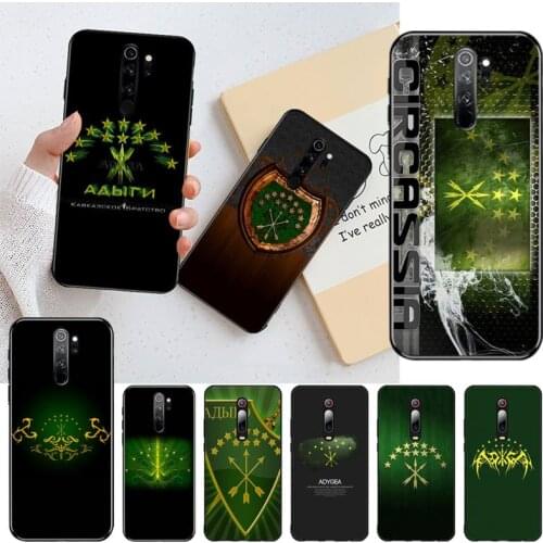 YJZFDYRM Adygea Natioanl Flag Soft Phone Case Cover for Redmi Note 9 8 8T 8A 7 6 6A Go Pro Max Redmi 9 K20