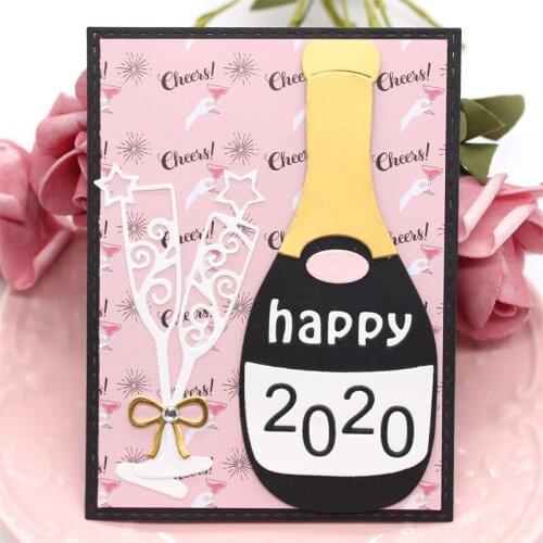 ZFPARTY Champagne Metal Cutting Dies Stencils for DIY Scrapbooking/photo album Decorative Embossing DIY Paper Cards