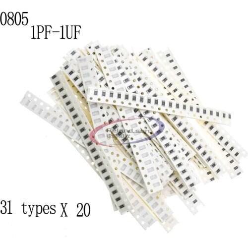 0805 SMD capacitor 1PF-1UF 31 commonly used parameters commonly used capacitance of each of the 20