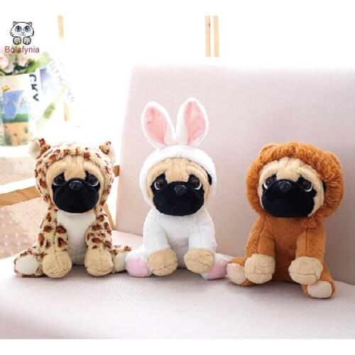 Children Plush Stuffed Toys Colorful Shar Pei Dog Kids Baby Christmas Birthday Gift