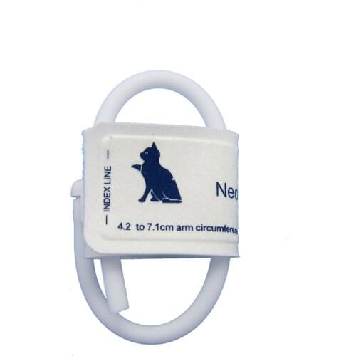 Range 4.2-7.1CM Veterinary disposable blood pressure cuff single tube non woven neonatal nibp cuff