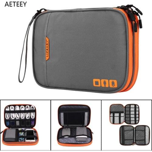 Double Layer Electronic Accessories Thicken Cable Watch Band Storage Bag for IPad Iwatch phone Strap Cable Power Charger Headset