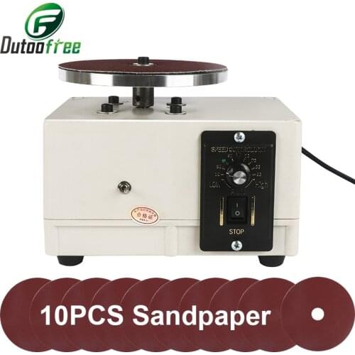 220V Special Speed Polishing Machine Sharpener Hairdressing Scissors Manicure Knife Electric Polisher Knife With 10PCS Sandpaper