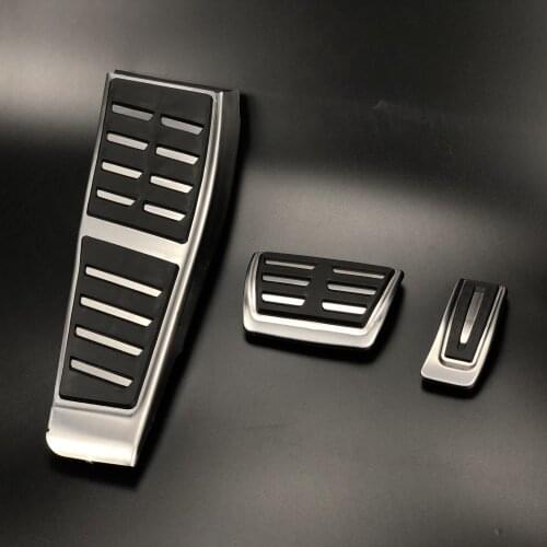 Gas Fuel Brake Dead Footrest Foot Pedal Cover Cap Pad Trim AT For Audi A7 S7 RS7 4G8 2010-2016 A6 S6 RS6 C7 4G RHD