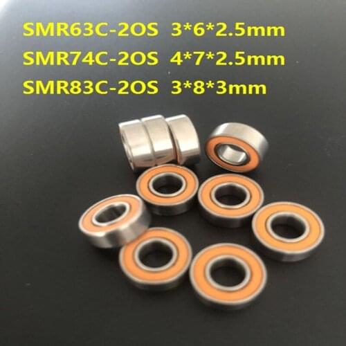 6/10pcs SMR63C-2OS SMR74C-2OS SMR83C-2OS ABEC-7 Stainless Steel hybrid Si3N4 ceramic ball bearings fishing reel