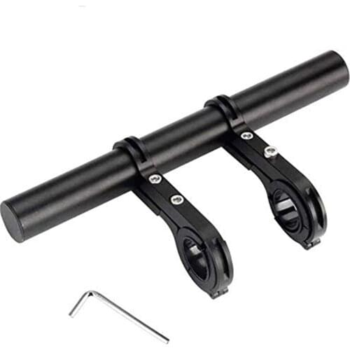 Bicycle Handlebar Extender Bracket for Clamp Speedometer Headlight Light Lamp GPS Phone Mount Holder with Hex Wrench
