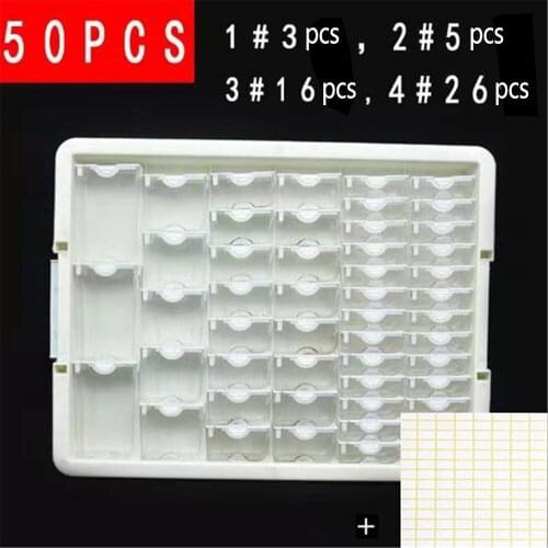 Square Drill Containers for Diamond Painting Mosaic Tool Accessories Plaid Jewelry Diamond Embroidery Transparent Storage Box