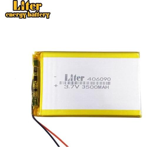 Li-Po 1PCS Size 406090 3.7V 3500mah Lithium polymer Battery With Protection Board For Tablet V3000HD MP4 GPS
