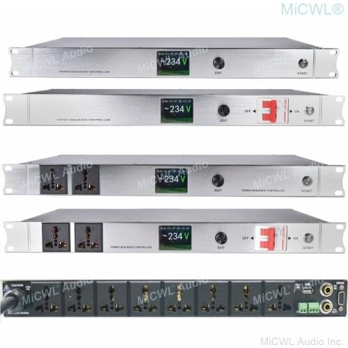 MiCWL 10 Channel 30A 6000W Power Sequence Controller DJ Microphone LED Display Safety Circuit Protection Switch Power Supply