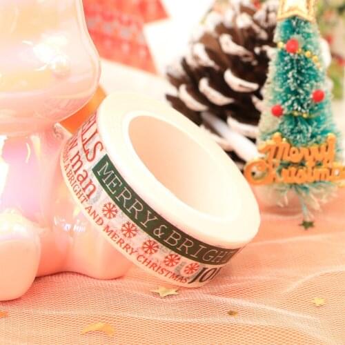 NEW 10pcs/Lot Decorative Christmas Letter HO HO HO Washi Tapes DIY Bullet Journal Adhesive Masking Tape Cute Stationery