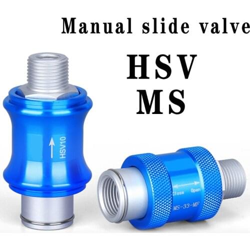 Pneumatic manual slide valve HSV-06 08 10 15 slide switch MS 11 22 33 44-MF hand push pull valve check valve slide switch