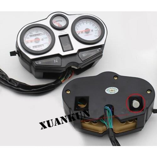 XUANKUN Motorcycle Odometer Instrument 125K Meter Assembly HJ125-A/R Meter Tachometer Assembly