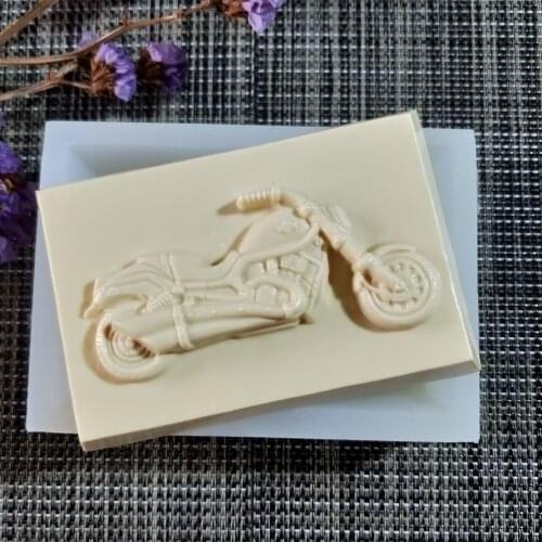 QT0159 PRZY silicone mold motorcycle soap mould handmade soap making molds candle silicone mold resin clay moulds