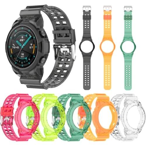 TPU Strap For Huawei GT2 46MM Transparent Integrated Smart Watchband Replacement Bracelet band for huawei GT 2 46MM Wristband