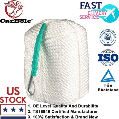 1/2 Inch By 300 Feet Twisted Anchor Rope Nylon Three Strand Dock-Line Rope Boat Universal Use Lifting Towing Tying-down Etc